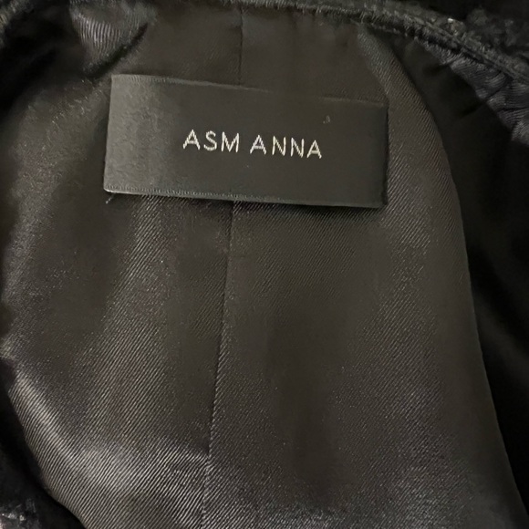 ASM ANNA Black Blazer Lined Charming Buttons in Front and Pockets Size M - Picture 4 of 6